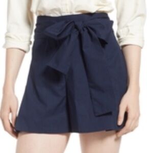 J. Crew Poplin Pleated Tie Waist Shorts Size 6